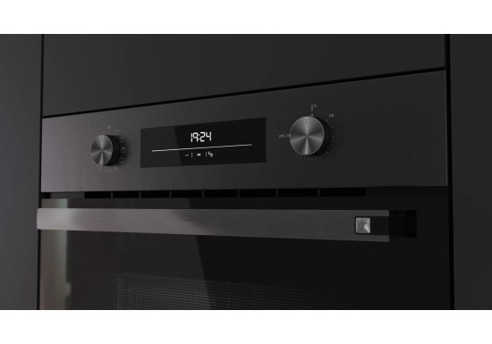 Пиролитична мултифункционална фурна NEO HSB 6350 P FBK черна, с 10 функции, CHEF програми + DualClean