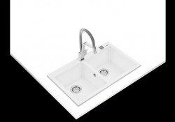 Гранитна мивка ForSquare 2B 790 TG БЯЛА