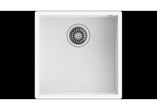 Подплотова гранитна мивка Square 40.40 TG БЯЛА