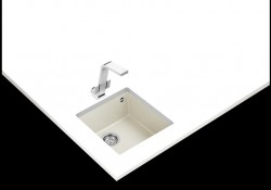 Подплотова гранитна мивка Square 40.40 TG КРЕМ